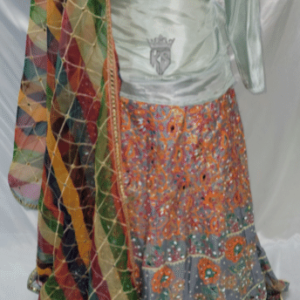 Beautiful Grey Art Silk Lehnga