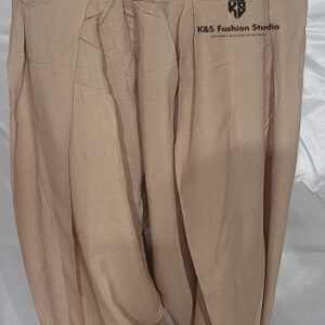Raw Silk Tulip Trouser Beige