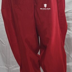 Raw Silk Tulip Trouser Red