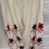 Linen White Embroidery Trouser - Image 2