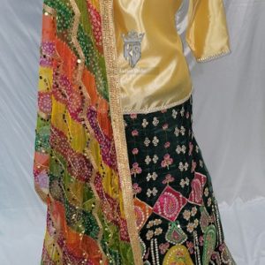 Beautiful Design Green & Black Lehnga
