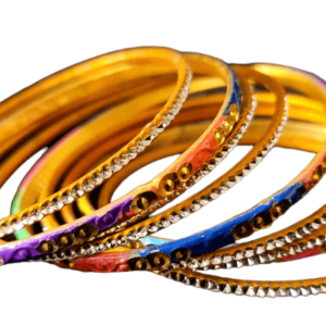 Matte Painted Golden Bangles