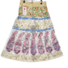 Off White Art Silk Block Printing Girls Lehenga - Image 2