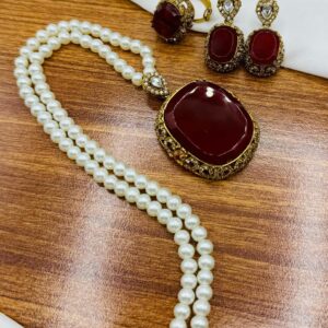 Red Coral pendant set