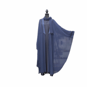 Nida Chiffon Cape Abaya Blue