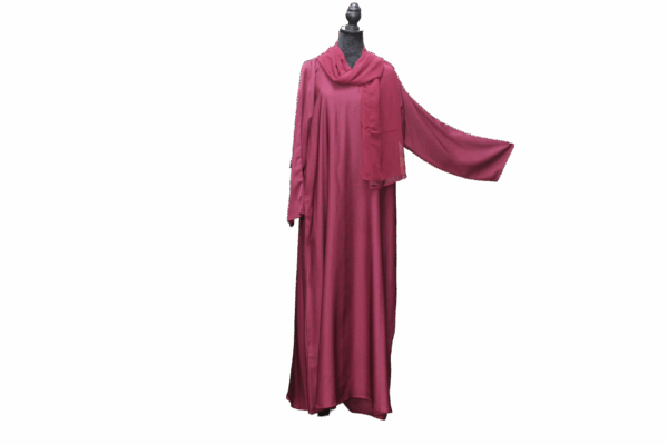 Nida Chiffon Cape Abaya Pink - Image 2
