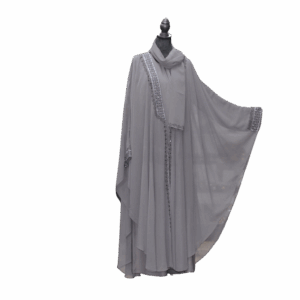 Nida Chiffon Cape Abaya Gray