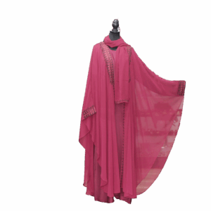 Nida Chiffon Cape Abaya Pink